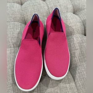 Rothy’s Bright Pink Slip-On Sneakers Size 7.5
